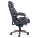 La-Z-Boy Woodbury High-Back Executive Chair, Supports Up to 300 lb, 20.25" to 23.25" Seat Height, Brown Seat/Back, Weathered Sand Base
