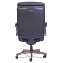La-Z-Boy Woodbury High-Back Executive Chair, Supports Up to 300 lb, 20.25" to 23.25" Seat Height, Brown Seat/Back, Weathered Sand Base