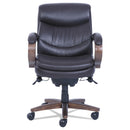 La-Z-Boy Woodbury Mid-Back Executive Chair, Supports Up to 300 lb, 18.75" to 21.75" Seat Height, Brown Seat/Back, Weathered Sand Base
