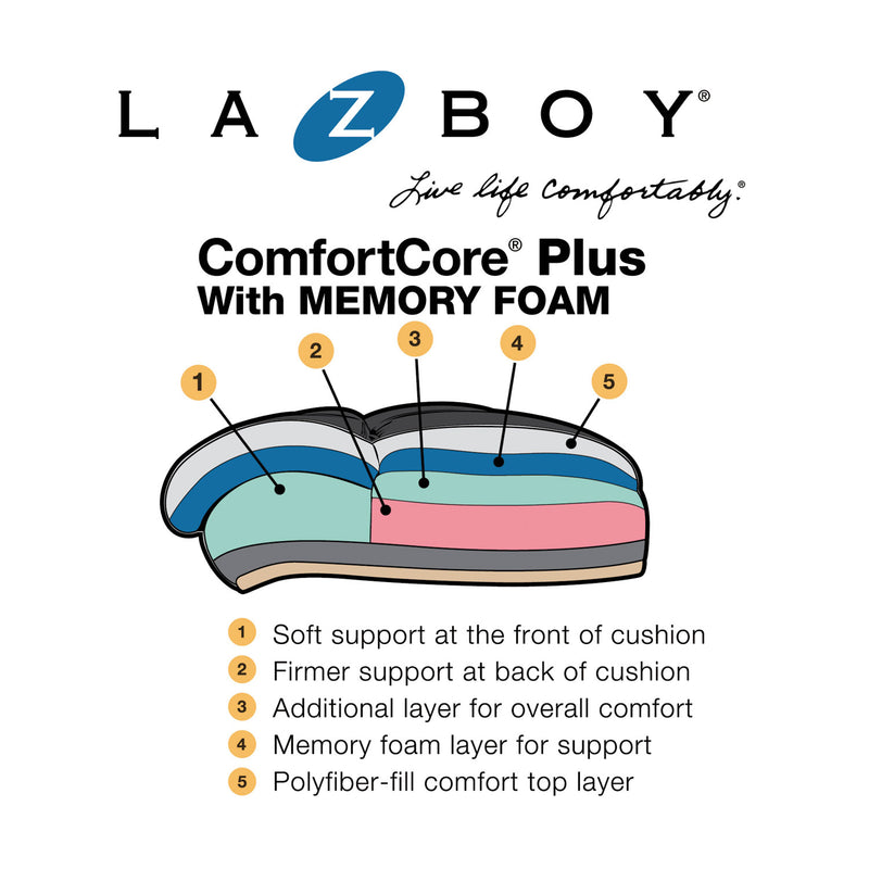 La-Z-Boy Woodbury Big/Tall Executive Chair, Supports Up to 400 lb, 20.25" to 23.25" Seat Height, Brown Seat/Back, Weathered Sand Base