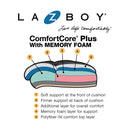 La-Z-Boy Woodbury High-Back Executive Chair, Supports Up to 300 lb, 20.25" to 23.25" Seat Height, Brown Seat/Back, Weathered Sand Base