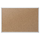 Mead Cork Bulletin Board, 24 x 18, Silver Aluminum Frame