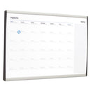Quartet Magnetic Dry-Erase Calendar, 18 x 30, White Surface, Silver Aluminum Frame