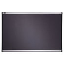 Quartet Prestige Bulletin Board, Diamond Mesh Fabric, 36 x 24, Gray/Aluminum Frame