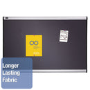 Quartet Prestige Bulletin Board, Diamond Mesh Fabric, 36 x 24, Gray/Aluminum Frame