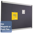 Quartet Prestige Plus Magnetic Fabric Bulletin Board, 36 x 24, Aluminum Frame