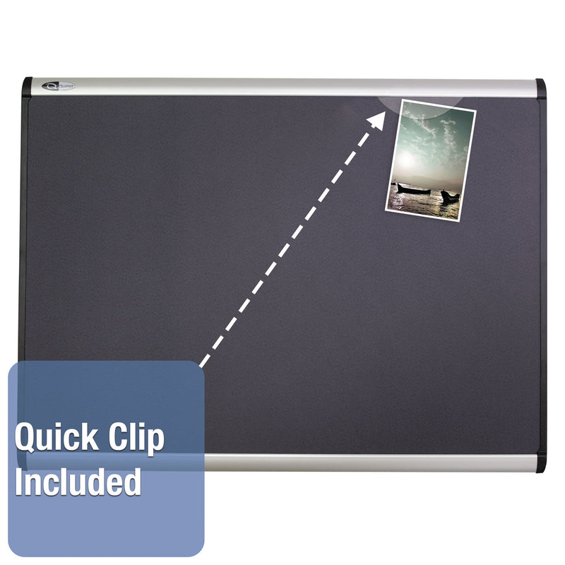 Quartet Prestige Plus Magnetic Fabric Bulletin Board, 72 x 48, Fiberboard/Plastic Frame