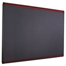 Quartet Prestige Plus Magnetic Fabric Bulletin Board, 48 x 36, Mahogany Frame