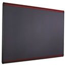 Quartet Prestige Plus Magnetic Fabric Bulletin Board, 36 x 24, Mahogany Frame