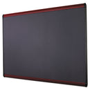 Quartet Prestige Plus Magnetic Fabric Bulletin Board, 48 x 36, Mahogany Frame