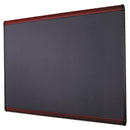 Quartet Prestige Plus Magnetic Fabric Bulletin Board, 36 x 24, Mahogany Frame