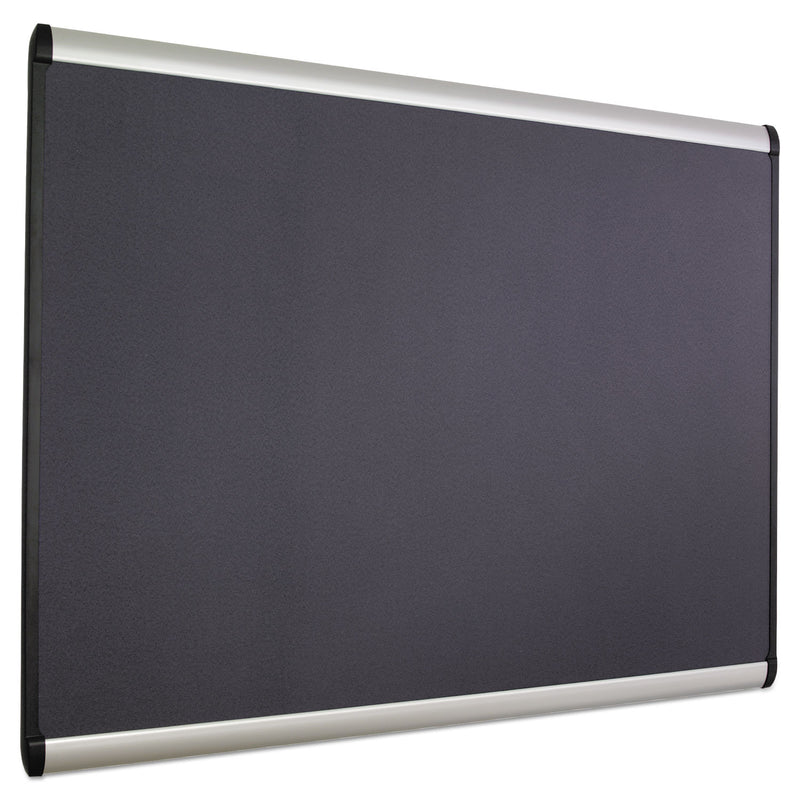Quartet Prestige Plus Magnetic Fabric Bulletin Board, 36 x 24, Aluminum Frame