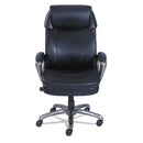SertaPedic Cosset High-Back Executive Chair, Supports Up to 275 lb, 18.75" to 21.75" Seat Height, Black Seat/Back, Slate Base