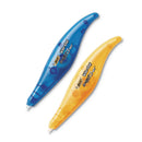 BIC Wite-Out Brand Exact Liner Correction Tape, Non-Refillable, Blue/Orange Applicators, 0.2" x 236", 2/Pack