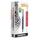 Zebra Sarasa Dry Gel X30 Gel Pen, Retractable, Medium 0.7 mm, Blue Ink, Blue Barrel, 12/Pack