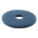 Boardwalk Scrubbing Floor Pads, 13" Diameter, Blue, 5/Carton