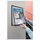 Durable DURAFRAME Sign Holder, 11 x 17, Black Frame, 2/Pack