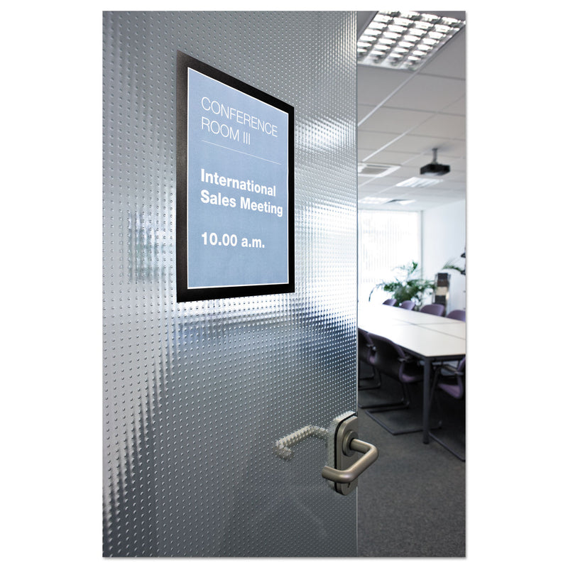 Durable DURAFRAME Sign Holder, 8.5 x 11, Black Frame, 2/Pack