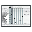 Quartet Magnetic Employee In/Out Board, Porcelain, 24 x 18, Gray/Black, Aluminum Frame