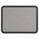Quartet Contour Granite Gray Tack Board, 48 x 36, Black Frame