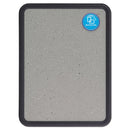 Quartet Contour Granite Gray Tack Board, 36 x 24, Black Frame