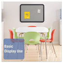 Quartet Contour Granite Gray Tack Board, 48 x 36, Black Frame