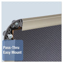 Quartet Prestige Euro-Style Embossed Foam Bulletin Board, 48 x 34 7/16, Black/Alum Frame