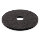 Boardwalk Stripping Floor Pads, 14" Diameter, Black, 5/Carton