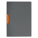 Durable DURASWING Report Cover, Clip Fastener, 8.5 x 11, Graphite/Graphite, 5/Pack