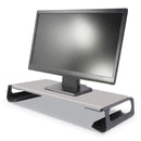 Kantek Contemporary Monitor Riser, 26.88" x 10" x 3.5", Black/Gray, Supports 60 lbs