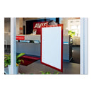 Durable DURAFRAME Sign Holder, 8.5 x 11, Red Frame, 2/Pack