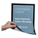 Durable DURAFRAME Magnetic Sign Holder, 8.5 x 11, Black Frame, 2/Pack