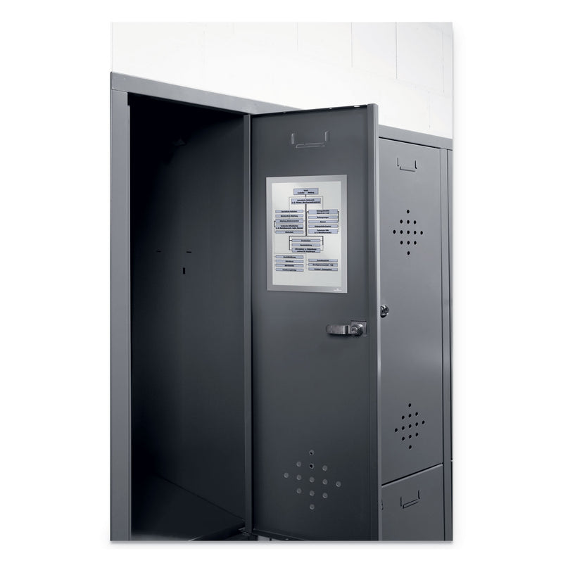 Durable DURAFRAME Magnetic Sign Holder, 8.5 x 11, Silver Frame, 2/Pack