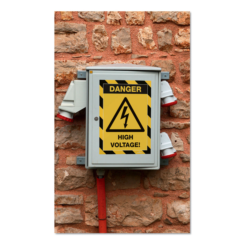 Durable DURAFRAME Security Magnetic Sign Holder, 8.5 x 11, Yellow/Black Frame, 2/Pack