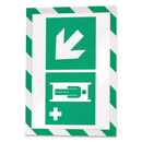 Durable DURAFRAME Security Magnetic Sign Holder, 8.5 x 11, Green/White Frame, 2/Pack