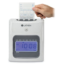 Lathem 400E Top-Feed Time Clock Bundle, Digital Display, White