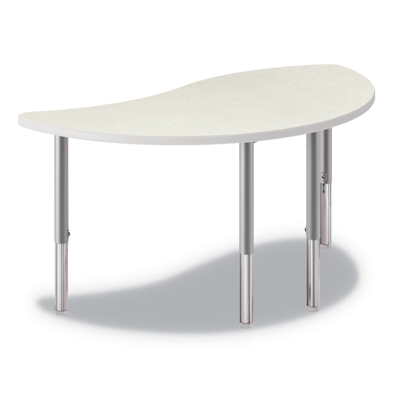 HON Build Wisp Shape Table Top, 54w x 30d, Silver Mesh