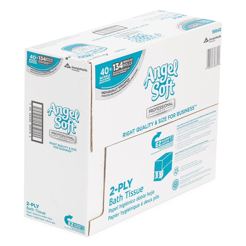 Georgia Pacific Angel Soft ps Premium Bathroom Tissue, Septic Safe, 2-Ply, White, 450 Sheets/Roll, 40 Rolls/Carton