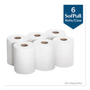 Georgia Pacific SofPull Center-Pull Perforated Paper Towels, 1-Ply, 7.8 x 15, White, 320/Roll, 6 Rolls/Carton