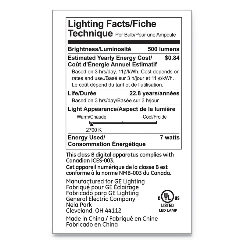 GE LED PAR20 Dimmable Warm White Flood Light Bulb, 2700K, 7 W