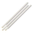 Boardwalk Individually Wrapped Paper Straws, 7.75" x 0.25", White, 3,200/Carton