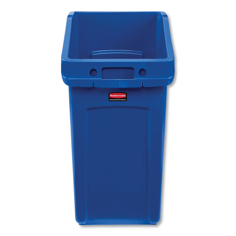 Rubbermaid Slim Jim Under-Counter Container, 23 gal, Polyethylene, Blue