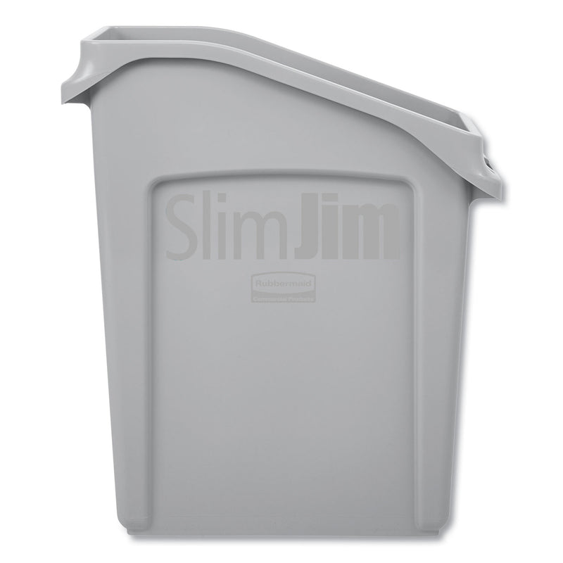 Rubbermaid Slim Jim Under-Counter Container, 13 gal, Polyethylene, Gray