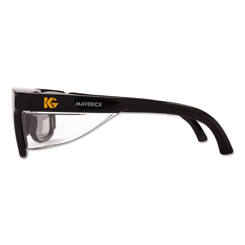 KleenGuard Maverick Safety Glasses, Black, Polycarbonate Frame, Smoke Lens, 12/Box