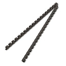 Fellowes Plastic Comb Bindings, 3/8" Diameter, 55 Sheet Capacity, Black, 25/Pack