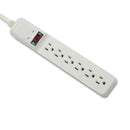 Fellowes Basic Home/Office Surge Protector, 6 AC Outlets, 15 ft Cord, 450 J, Platinum