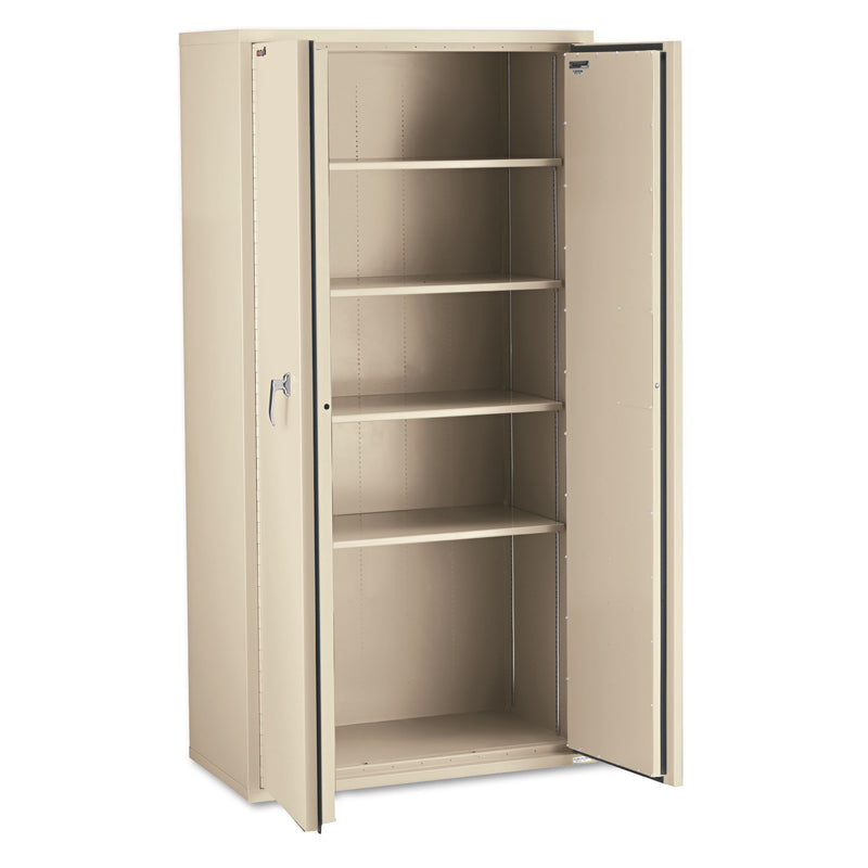 FireKing Storage Cabinet, 36w x 19 1/4d x 72h, UL Listed 350 Degree, Parchment