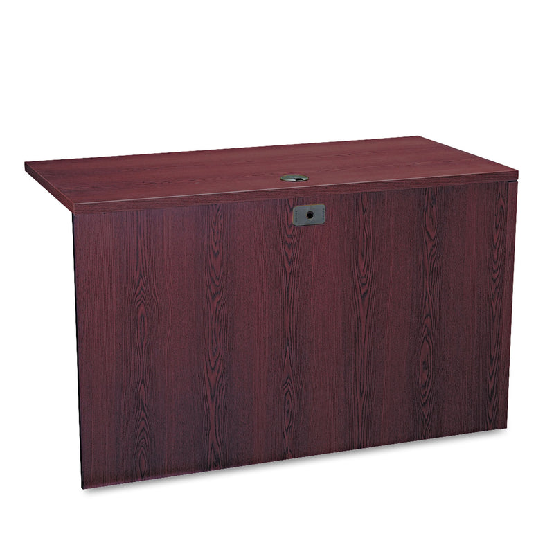 HON 10500 Series L Workstation Return, 3/4 Height Left Ped, 48w x 24d x 29.5h, Mahogany