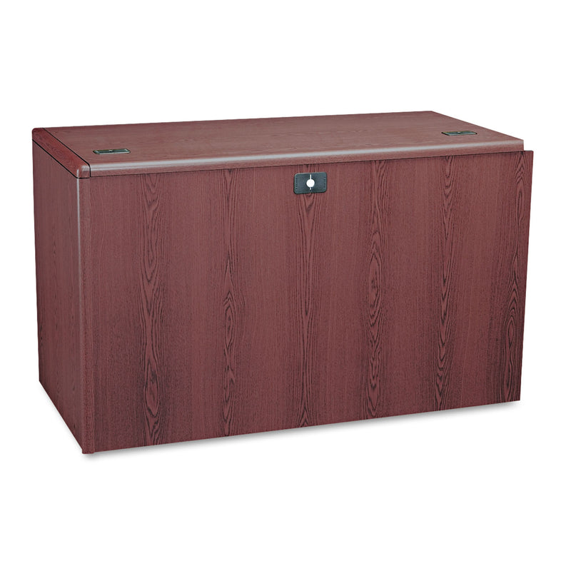 HON 10700 "L" Workstation Return, Right 3/4 Pedestal, 48w x 24d x 29.5h, Mahogany
