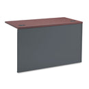 HON 38000 Series Flush Return, Left, 48w x 24d x 29.5h, Mahogany/Charcoal